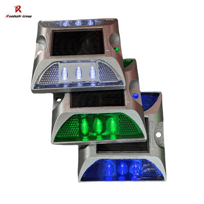 quality 閃く反射型太陽光道路反射器 LED アルミニウム 太陽光道路スタッド factory
