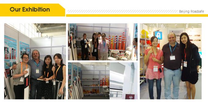 75cm 屋外道路安全警告 耐久性 PU プラスチック 交通警告ポスト 25