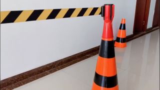 トラフィック コーン ベルト トッパー 5 メートル 3 メートル格納式バリア