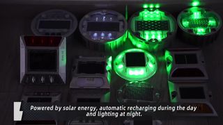 安全性を高めるソーラー道路スタッド